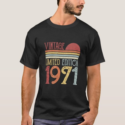 1971 Geburtstag Vintag Retro T-Shirt (Vorderseite)