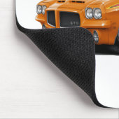 1971 GTO Richter-Orange-Schwarze Spitze Mousepad (Ecke)