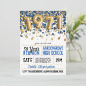 1971 High School Uni Wiedersehen Einladung (Stehend Vorderseite)