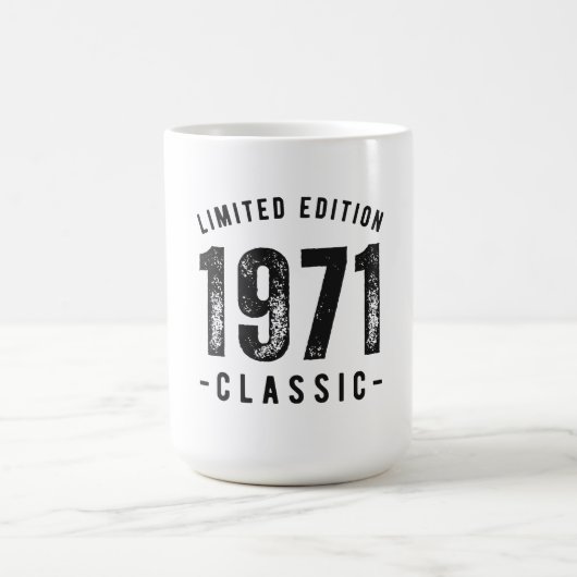 1971 klassisches Geburtsjahr Kaffeetasse (Mittel)