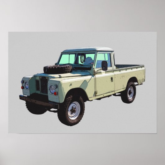 1971 Land Rover Lieferwagen Truck Poster (Vorne)