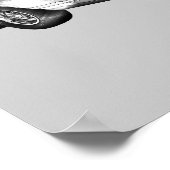 1971 Oldsmobile Cutlass Supreme Car Illustration Poster (Ecke)