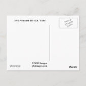 1971 Plymouth "Cuda" 440 Postkarte (Rückseite)