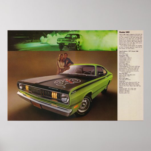 1971 Plymouth Duster 340 Ad Poster (Vorne)