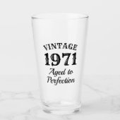 1971 Vintage-Bierglas-Geschenk zum fünfzigsten Geb Glas (Vorderseite)