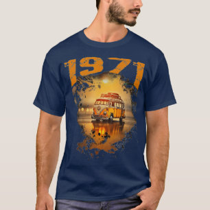 1971 Vintage Hippie Van Geburtstag Retro 70er Jahr T-Shirt