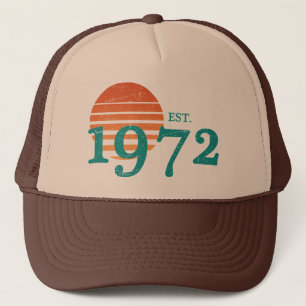1972 50. Geburtstag Vintage-Sonnenuntergang Truckerkappe
