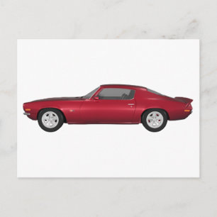 1972 Camaro: Muscle Car: Candy Apple Finish: Postkarte