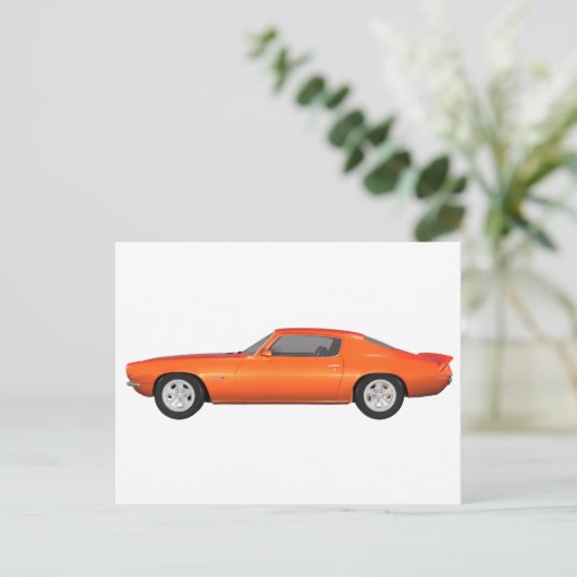 1972 Camaro: Muskelkater: Orange Finish: Postkarte (Stehend Vorderseite)