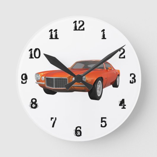 1972 Camaro: Wall Clock Runde Wanduhr (Vorderseite)