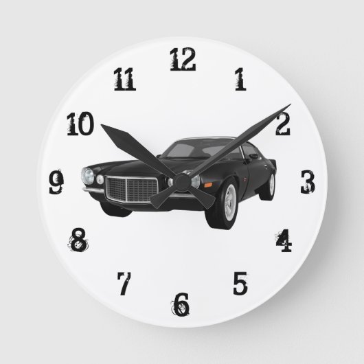 1972 Camaro: Wall Clock Runde Wanduhr (Vorderseite)