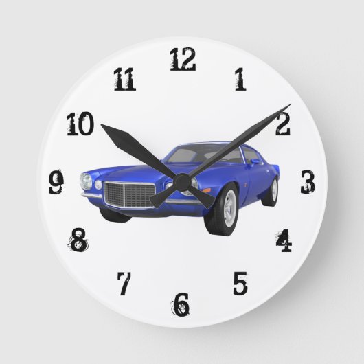 1972 Camaro: Wall Clock Runde Wanduhr (Vorderseite)