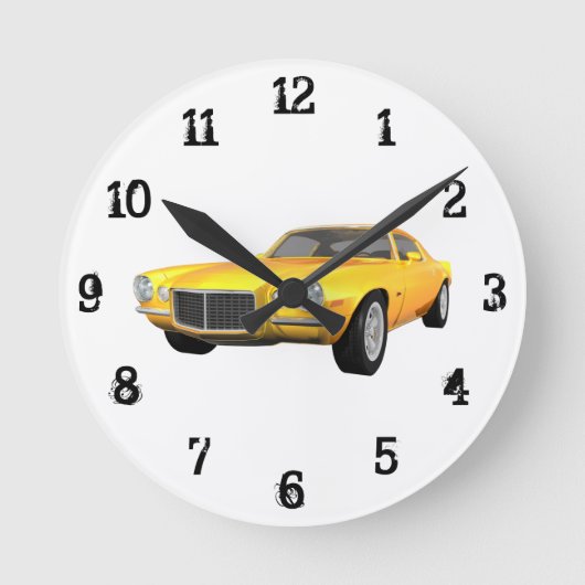 1972 Camaro: Wall Clock Runde Wanduhr (Vorderseite)