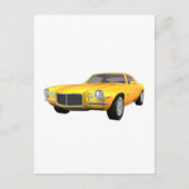 1972 Camaro Z28: Muskelkater: Gelbfinish: Postkarte (Vorderseite)