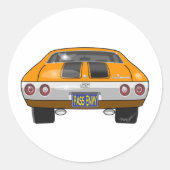 1972 Chevrolet Chevelle Runder Aufkleber (Vorderseite)