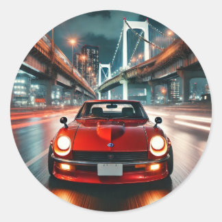 1972 Datsun 240Z nissan tokyo Car japan japanese Runder Aufkleber