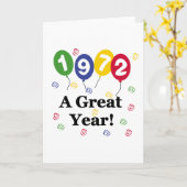 1972 ein großes Jahr-Geburtstag Karte (Gelbe Blume)