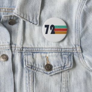 1972 geboren elegantes Vintage-Geburtstagsfeier-Ge Button