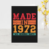 1972 Geburtstag Vintages Sprichwort Karte (Gelbe Blume)