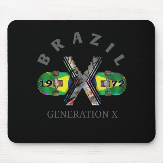 1972 Generation X Brasilianisches Skateboard Mousepad (Vorne)