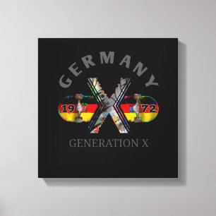 1972 Generation X Deutschland Skateboard Leinwanddruck