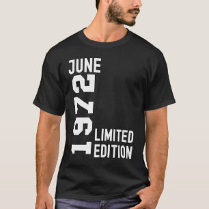 1972 Juni Glückwunsch zum Geburtstag Party T-Shirt