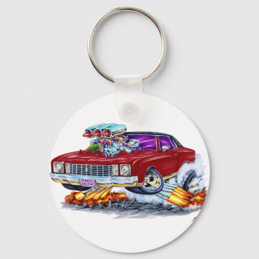 1972 Monte Carlo Maroon Car Schlüsselanhänger (Vorderseite)