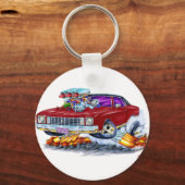 1972 Monte Carlo Maroon Car Schlüsselanhänger (Vorderseite)