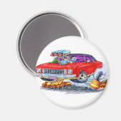 1972 Monte Carlo Red Car Magnet (Vorderseite/Rückseite)