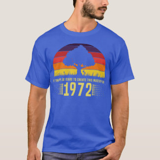 1972 Retro Sunset Masterpiece 50. Geburtstag T-Shirt