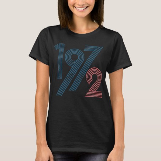 1972 Retro Vintage 70er Geburtstag T-Shirt (Vorderseite)
