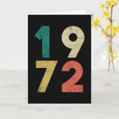 1972 Vintages Geburtstagsreturo Karte (Gelbe Blume)