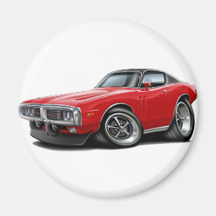 1973-74 Aufladen eines roten schwarzen Top-Autos Magnet