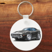 1973-74 Javelin Black-White Car Schlüsselanhänger (Vorderseite)