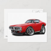 1973-74 rotes Ladefahrzeug Postkarte (Vorne/Hinten)