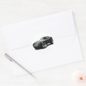 1973-76 Corvette Black Car Runder Aufkleber (Umschlag)