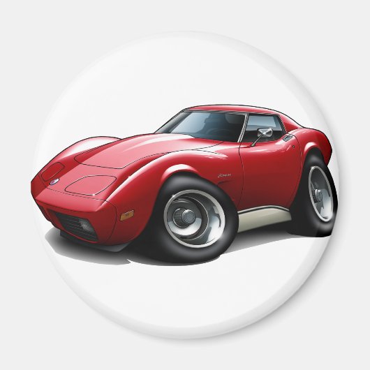 1973-76 Corvette Red Car Magnet (Vorne)