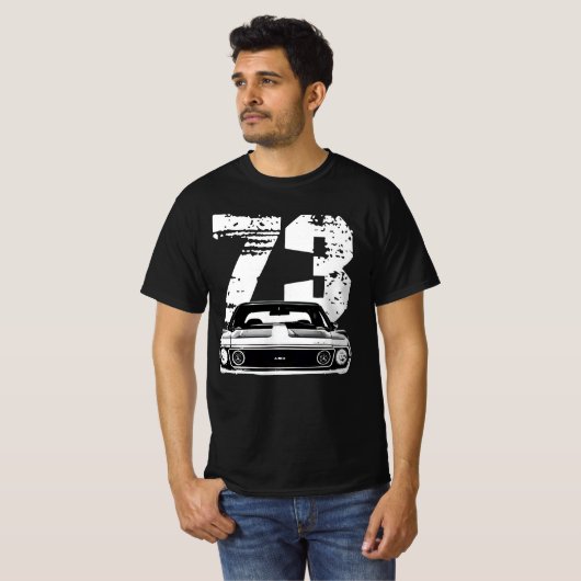 1973 AMX AMX Javelin Front View mit Jahr T Shirt (Vorne ganz)