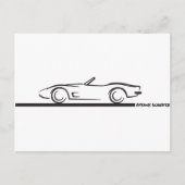 1973 Corvette Convertible BLK Postkarte (Vorderseite)