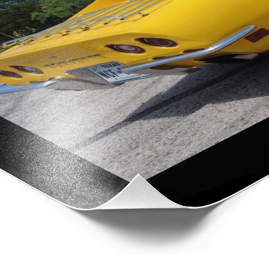 1973 Corvette Stingray Designer Foto Print (Ecke)