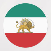 1973 Die alte persische iranische Nationalflagge u Etiketten (Design 2)