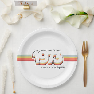 1973 Die Geburt von Legenden Pappteller