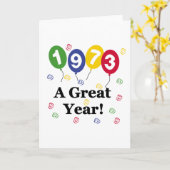 1973 ein großes Jahr-Geburtstag Karte (Gelbe Blume)