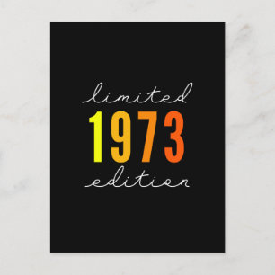 1973 geboren Geburtstagsgeschenke Postkarte