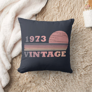 1973 Geborenes elegantes modernes Vintage-Geburtst Kissen