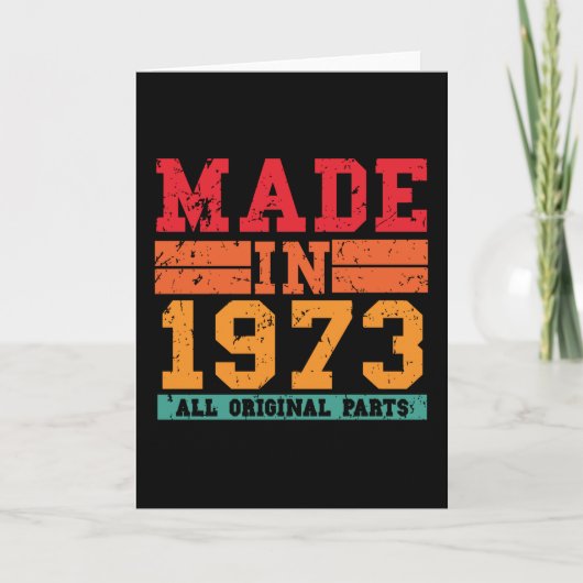 1973 Geburtstag Vintages Sprichwort Karte (Vorderseite)