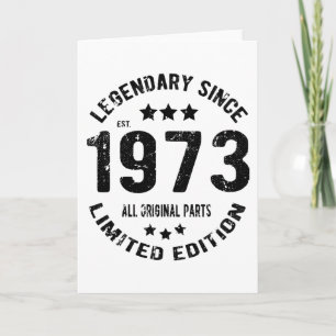 1973 Geburtstags-Retrospektive Karte
