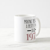 1973 Geburtstagskaffee, 50. Geburtstag für Frauen Kaffeetasse (VorderseiteRechts)