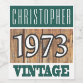 1973 Geburtsweinsiegel Weinetikett (Einzelnes Label)