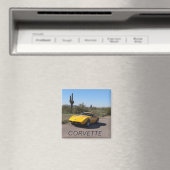 1973 Gelbe Corvette Stingray C3 Classic Car Magnet (In Situ (Geschirrspüler))